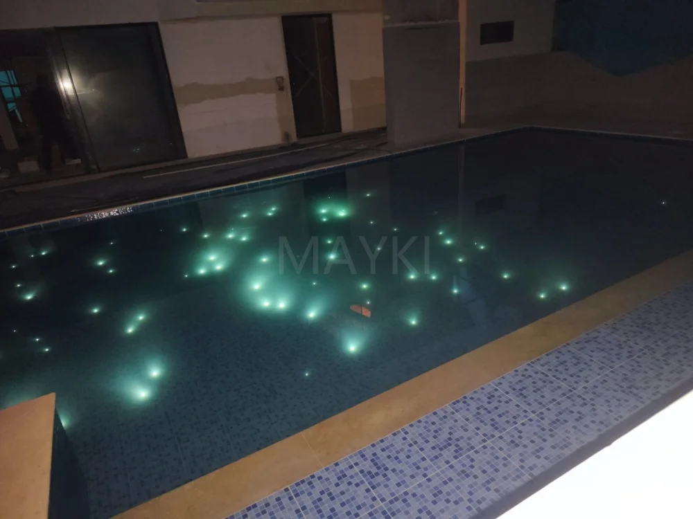 Remote Control RGB color changing Twinkle pool light Fiber stars Fiber Optic Pool Lighting with DMX function