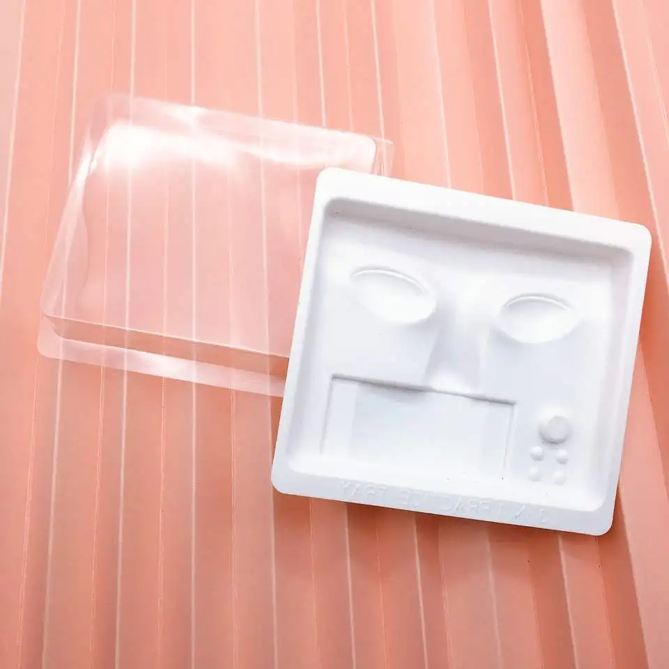 practice lash tray vendor Wholesale Eyelash Extension Training Plastic Mannequin Head human Face 3 in 1 Practice Lash Tray