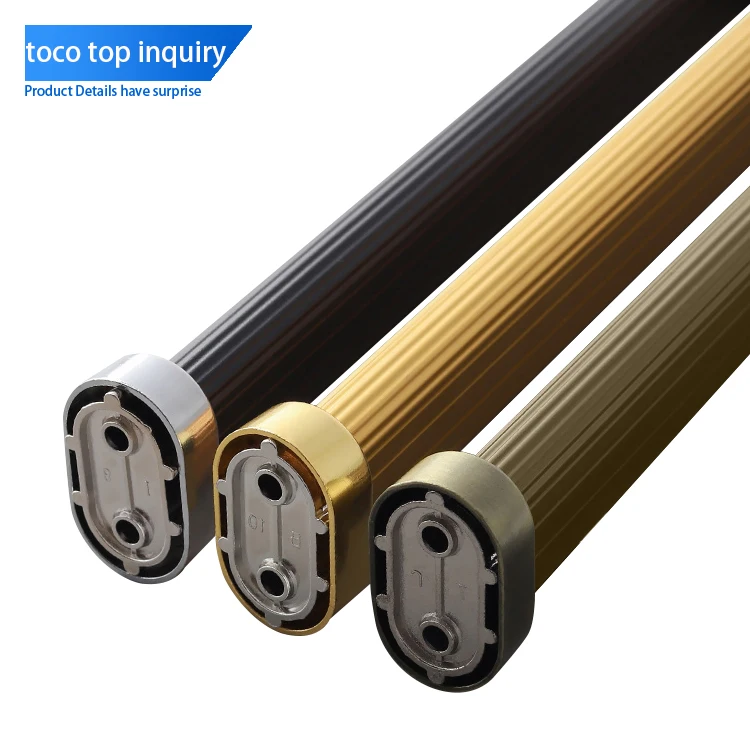 Easy Installed Furniture Wardrobe Accessories Clothes Hanging Rod Round and Oval Closet Rod