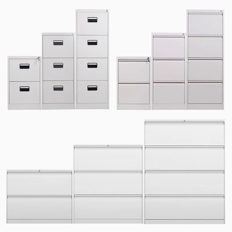 Good  Quality Wholesale 2 3 4 Drawers Cabinet with Card Holder Vertical Office Metal File Cabinet