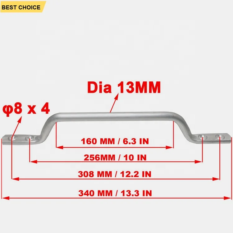 GL-14153 Truck Grab Pull Handle Aluminum Trailer Door Grab Handle