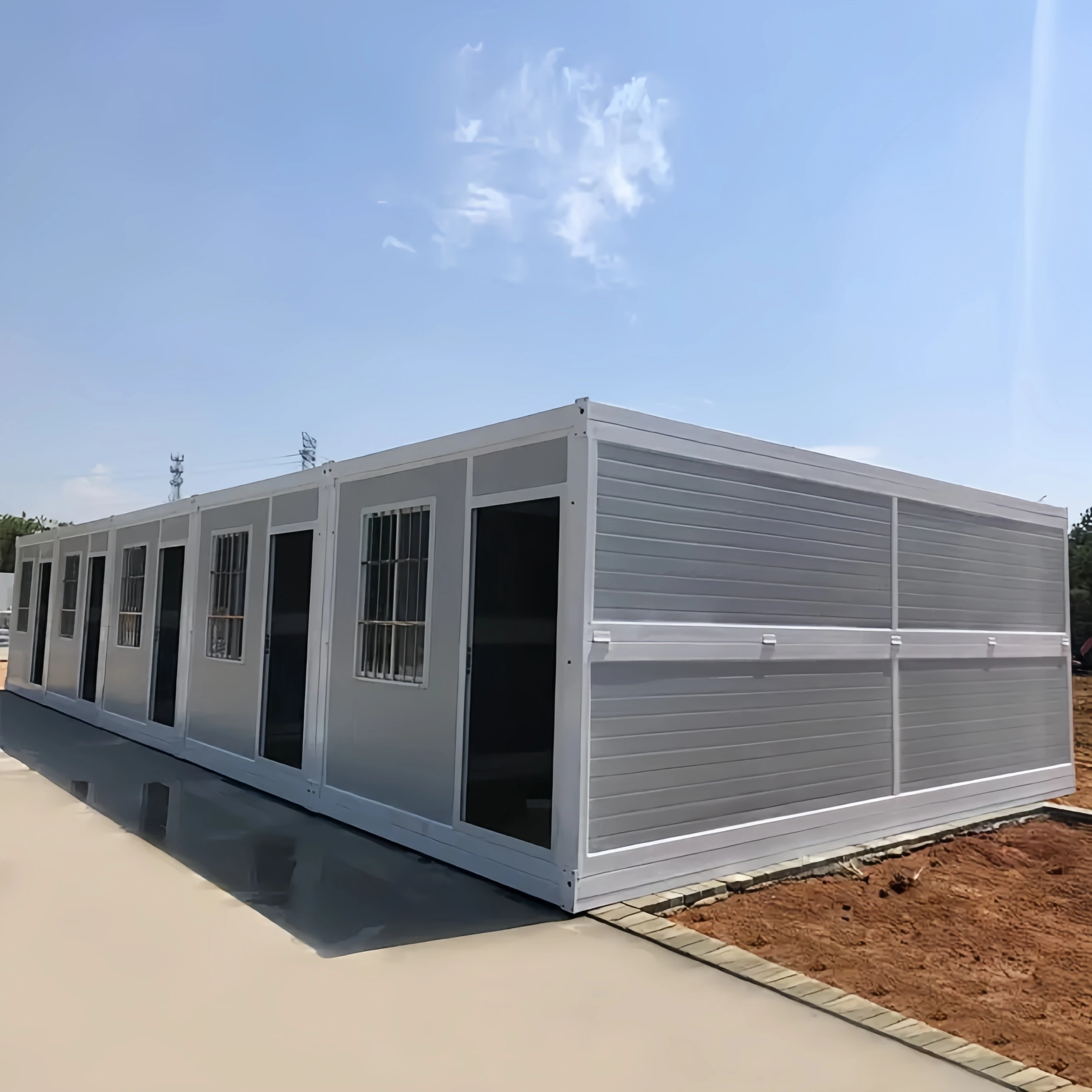 Portable Foldable Office Container Accommodation Cabin Prefab Packing 20 Footer Container House