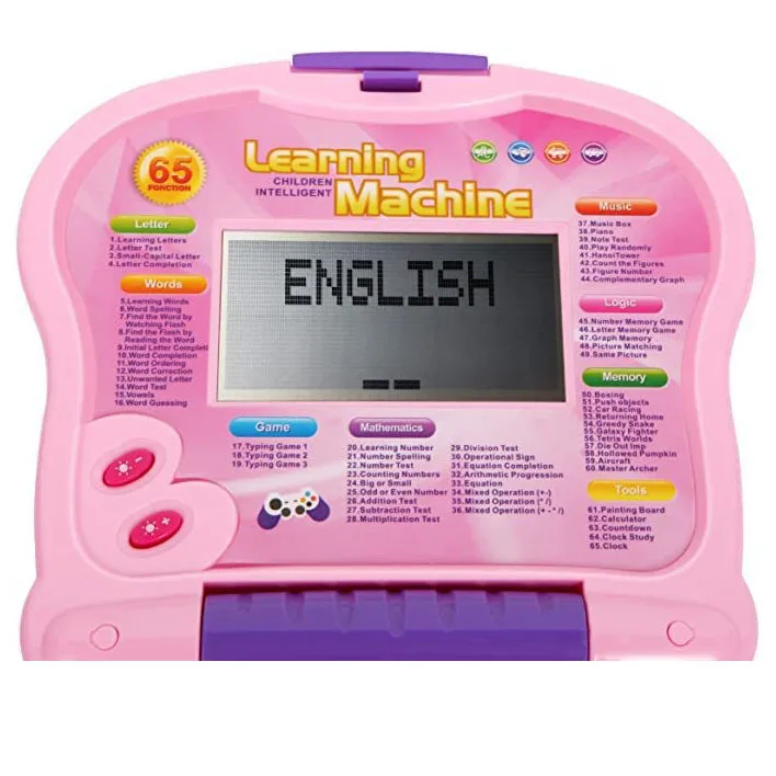 Laptop Kids Toy Learning English Early Education Plastic Intelligent LED Display Laptop Toys Children Computer Learning Machine