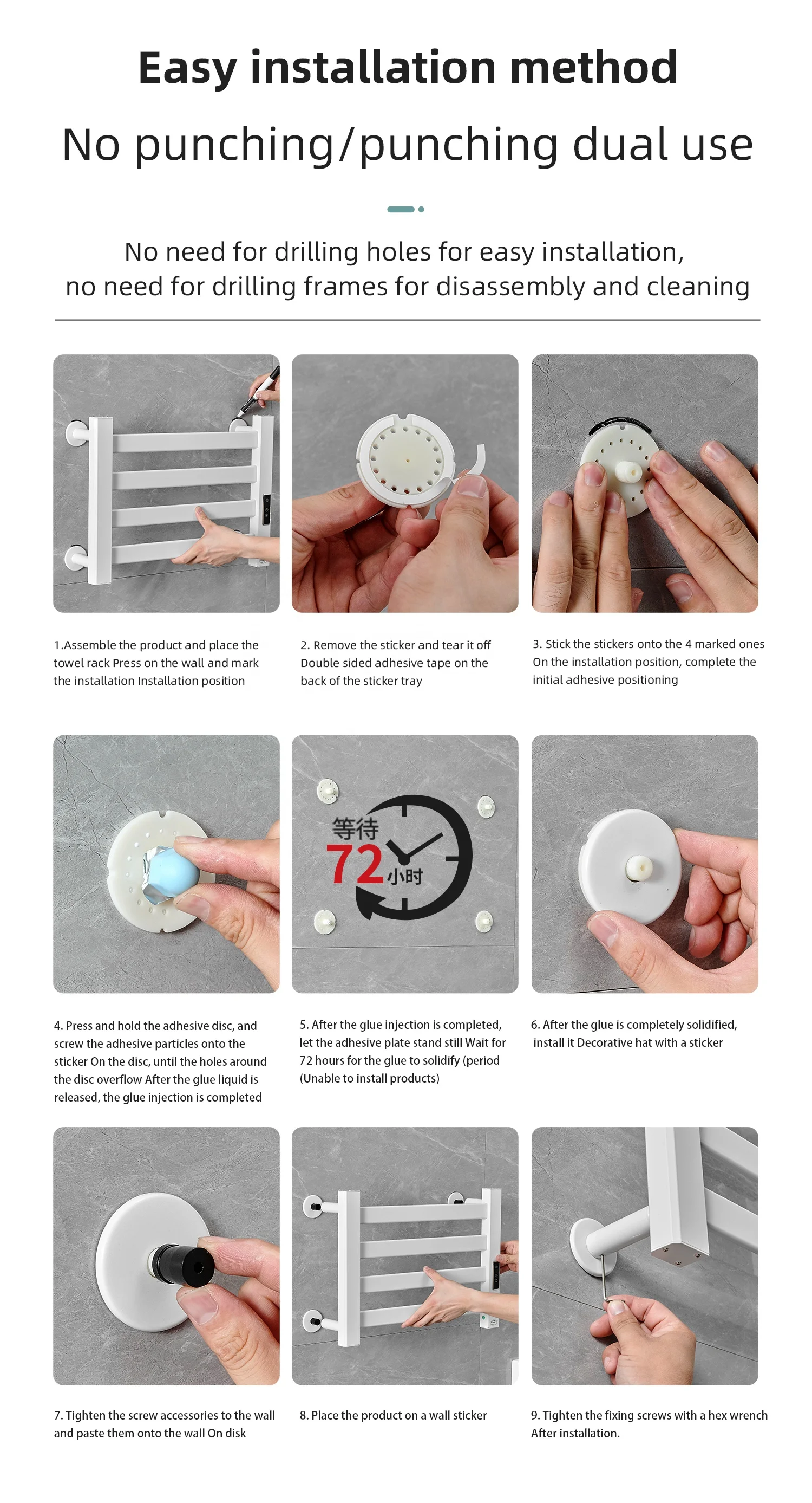 Hot seller intelligent folding bathroom aluminum Alloy carbon fiber electric towel rack towel dryer electric heated towel rails