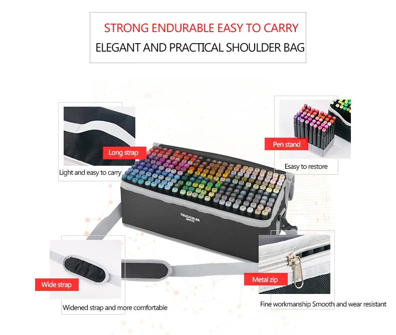 
New package Art Markers for Students Animation Cartoon Fashion design 30 40 60 80 168 204 colors set 