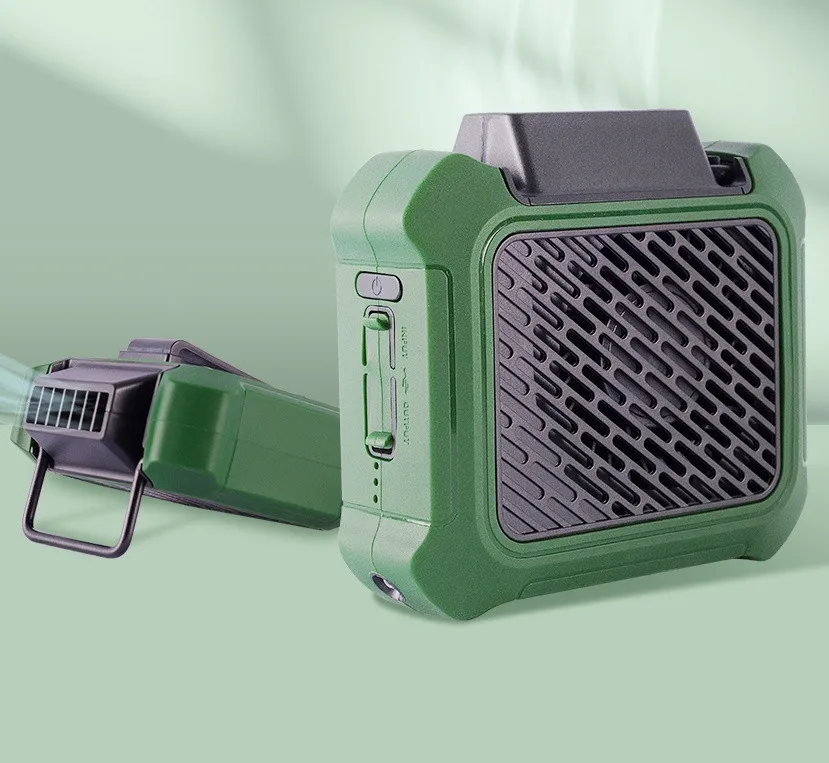 6000mAh Battery Air Cooler Mini Portable Rechargeable Bladeless Waist Hanging Neck Fan with Power Bank for Mobile Phone