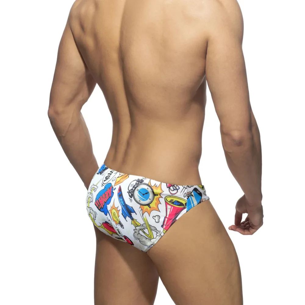 Custom Funny Swim Briefs Sexy Low Waist Bikini Men Swimwear Shorts Briefs   Swimwear For Men