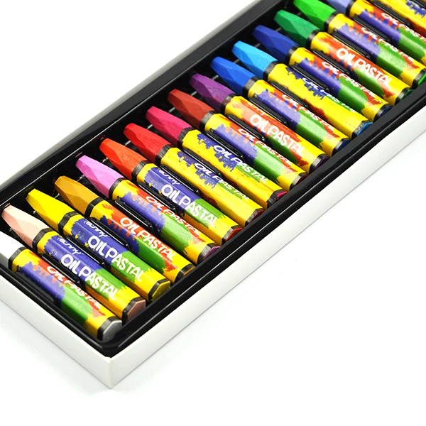 Классическая шестиугольная масляная пастель для детей, рисунок с яркой цветовой идеальной текстурой