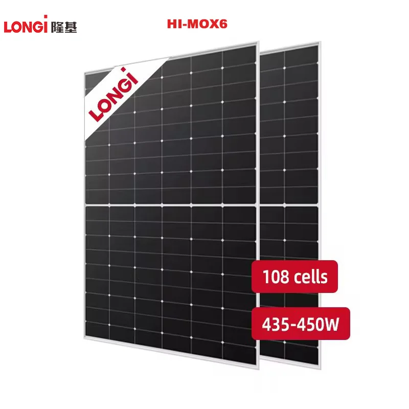 Tier 1 brand Longi MO6 LR5-54HTB-440M ,430W,435W,440W,445W,450W full black/All black HPBC Mono panels