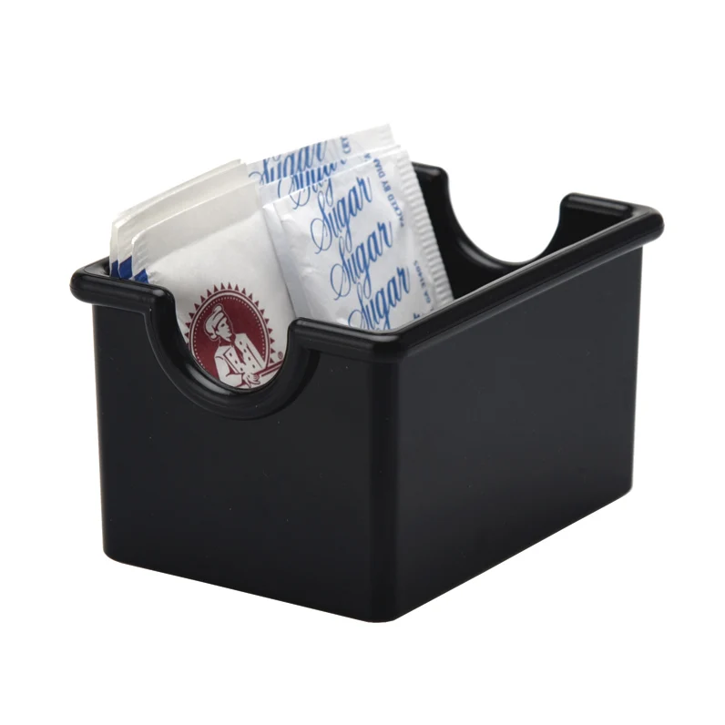 White Black Clear Colour Promotion Plastic Tea Bag holder Tea Bag Caddy Sugar bag Caddy