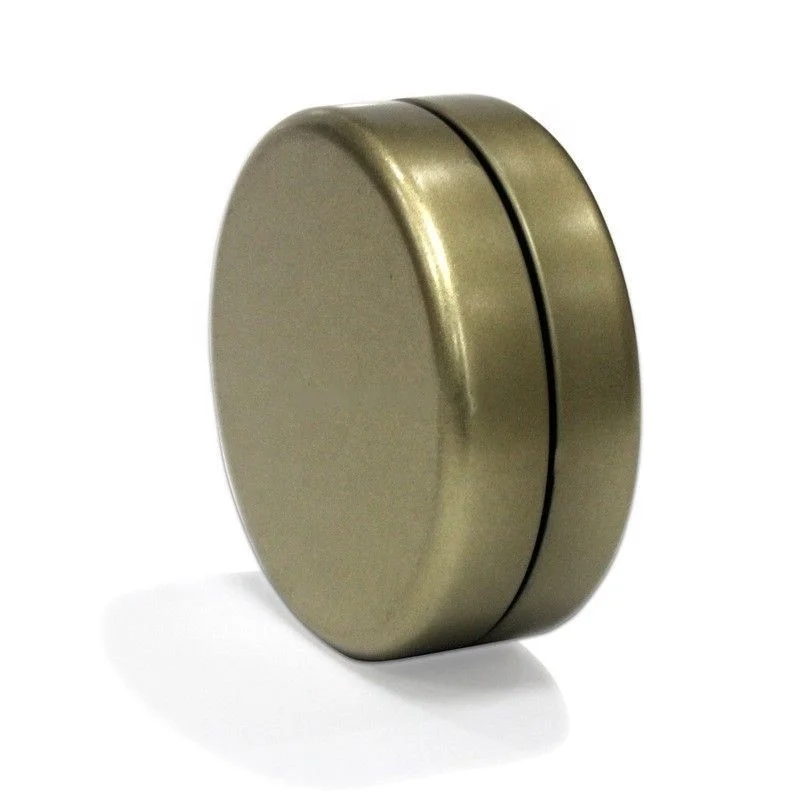 Child proof metal tin jar with air tight press and screw top lid child resistant tin can tin packaging 76x30mm