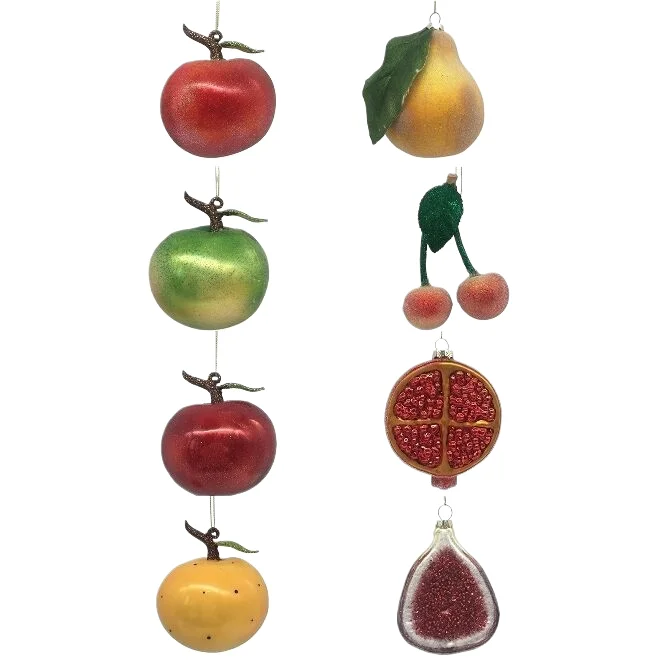 Blown glass fruit series holiday decorations Christmas tree ornaments