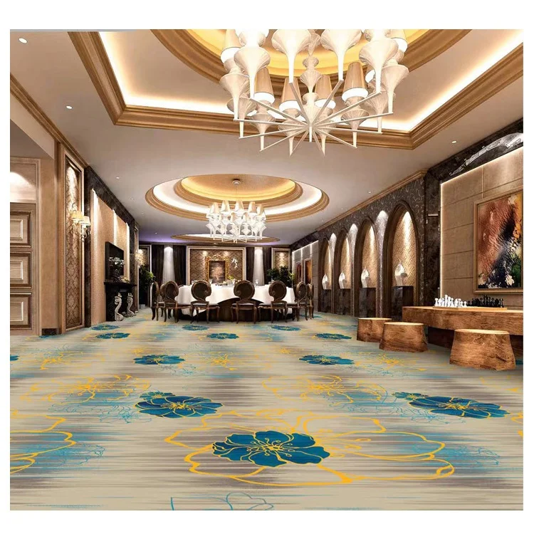 Xnuoao Custom fire rated hotel bedroom hallway floor floral pattern wall to wall carpet banquet hall home rolls