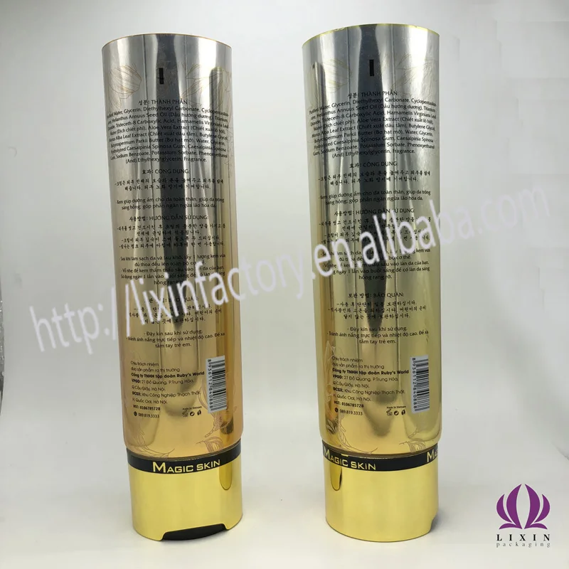 40ml-100ml Cosmetic Plastic Tube with Mushroom-shaped Screw Cover for Face Mask Packaging