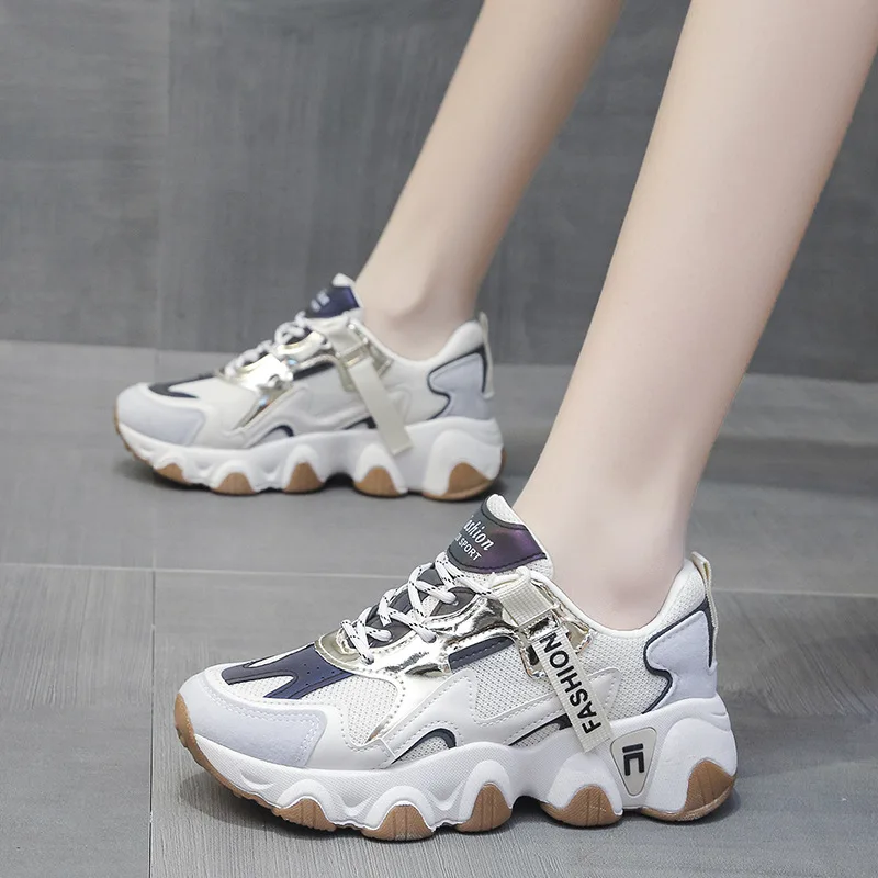 New Style Sneakers Women Flat Platform Sport Running Shoes Causal Outdoor Walking Chunky Soft For Women Shoes
