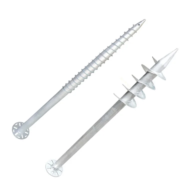 1.2m 1.6m optional Ground Screw Q235 Steel of Solar Mounting System