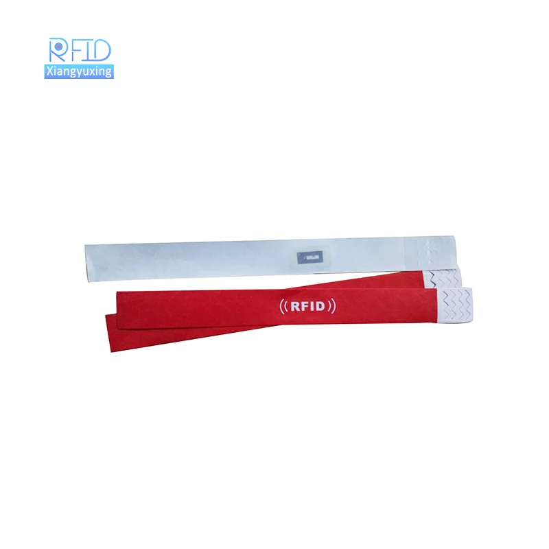 nfc wristbands wholesale 13.56mhz ISO14443A paper rfid wristband custom event