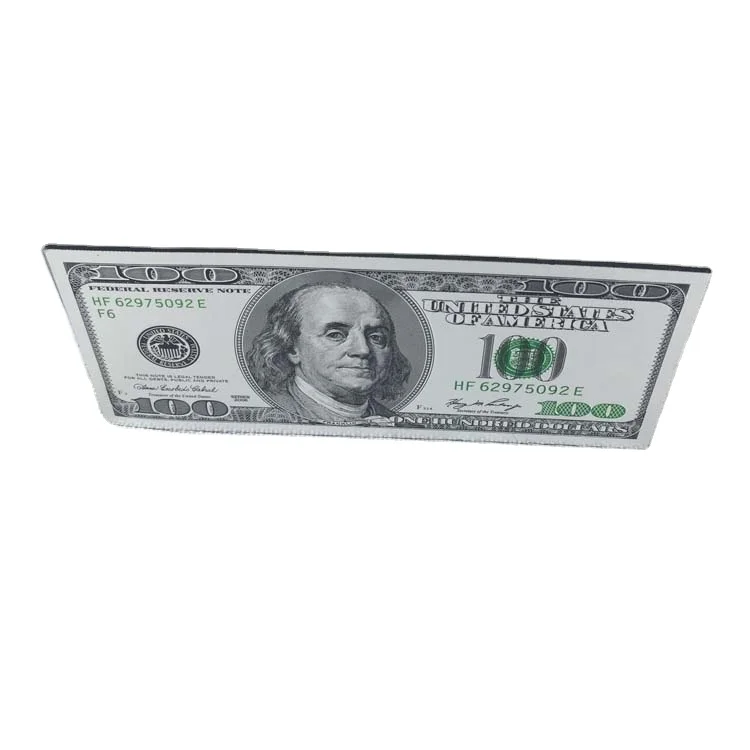 Custom US dollar design Silver & Aluminum Foil Fridge Magnet