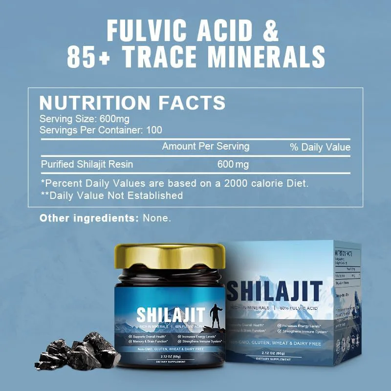 Custom Packaging Shilajit Products 100% Shilajit Resin Pure Himalayan Private Label