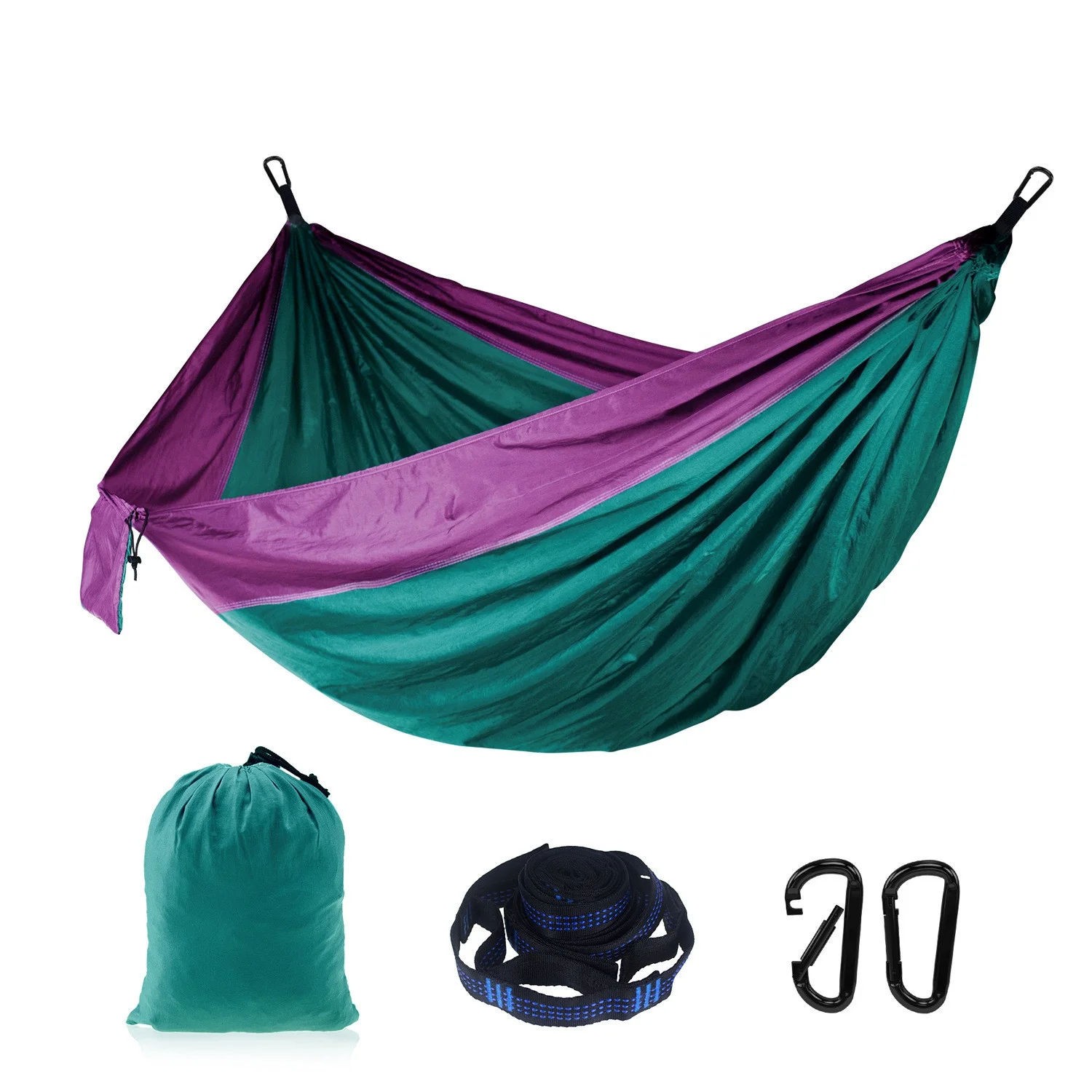 Outdoor camping equipment hanging bed factory wholesale drop-shipping supported 270*140cm 2 person nylon hammock custom logo