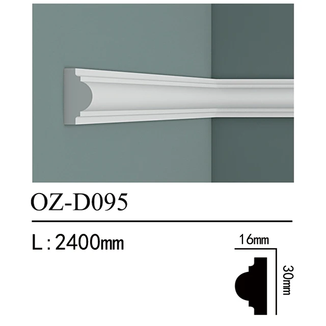 China factory manufacture polyurethane decorative foam cornice molding factory made PU moulding