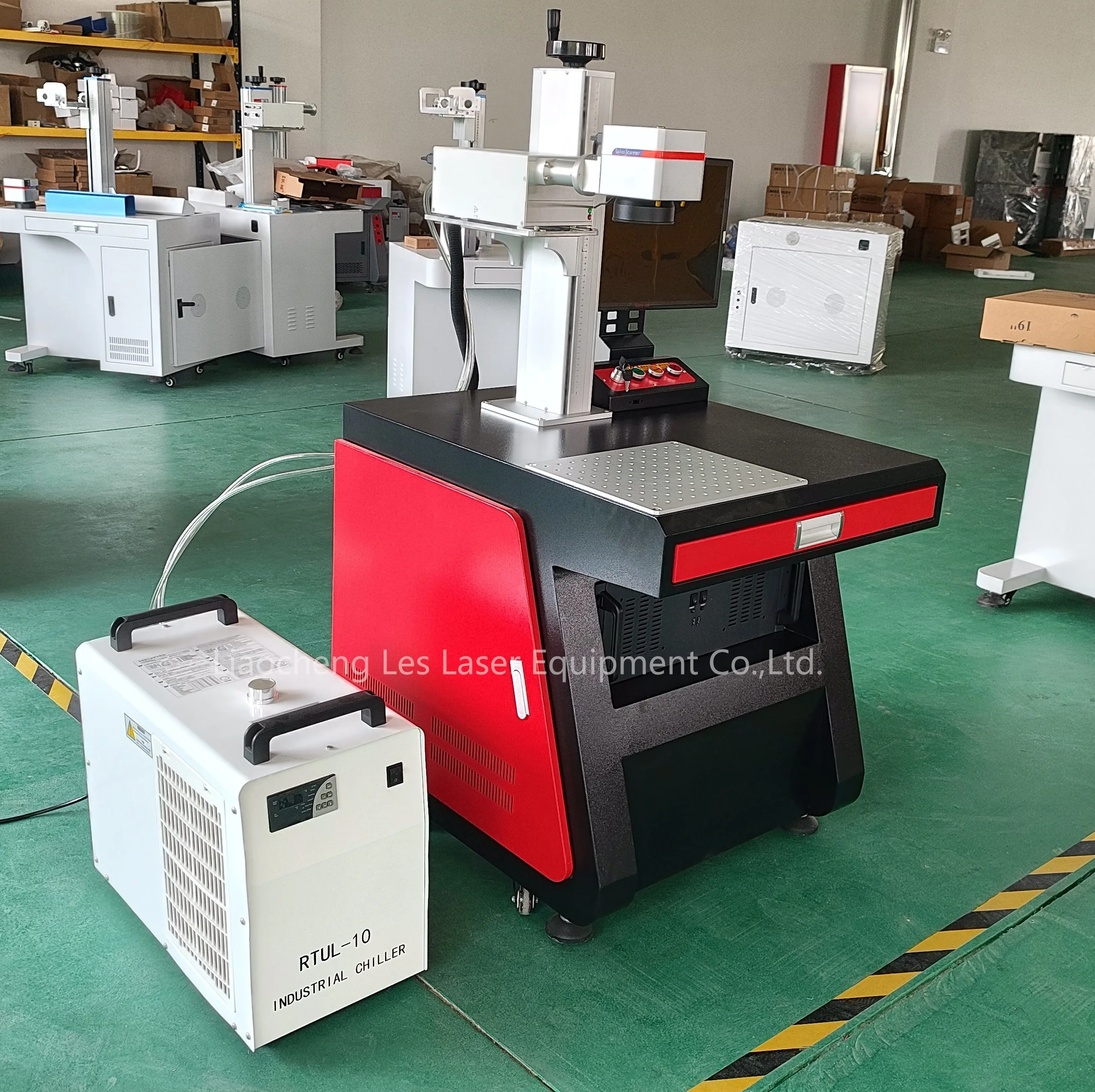 Portable 50w fiber laser marking machine with 150x150mm
