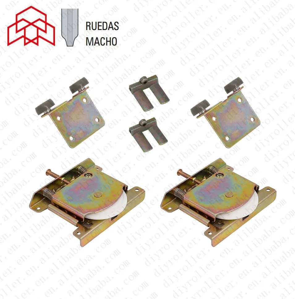 High Quality Fittings System Plastic Roller Adjustable Visible Sliding Door Roller