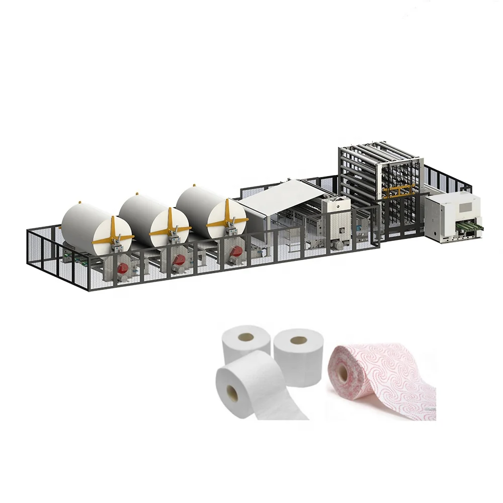 450m/min Tissue Paper Making Machine Full Production Line of Toilet Paper High Production Big Scale Toilet Roll Converter