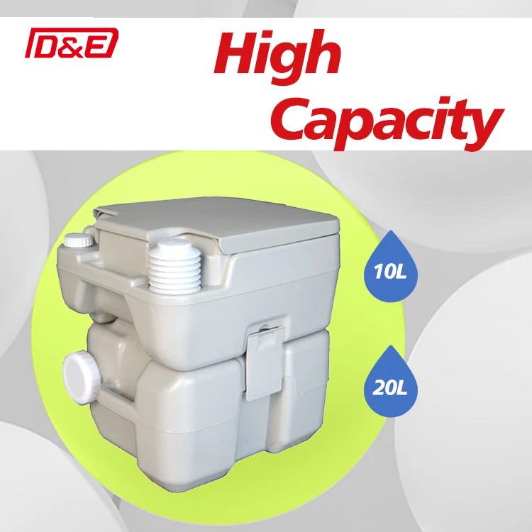 Portable Toilet Flush Travel RV Car Potty for Camp Boating Hiking Outdoor Trips With Fresh Water Tank 10L Waste Holding Tank 20L