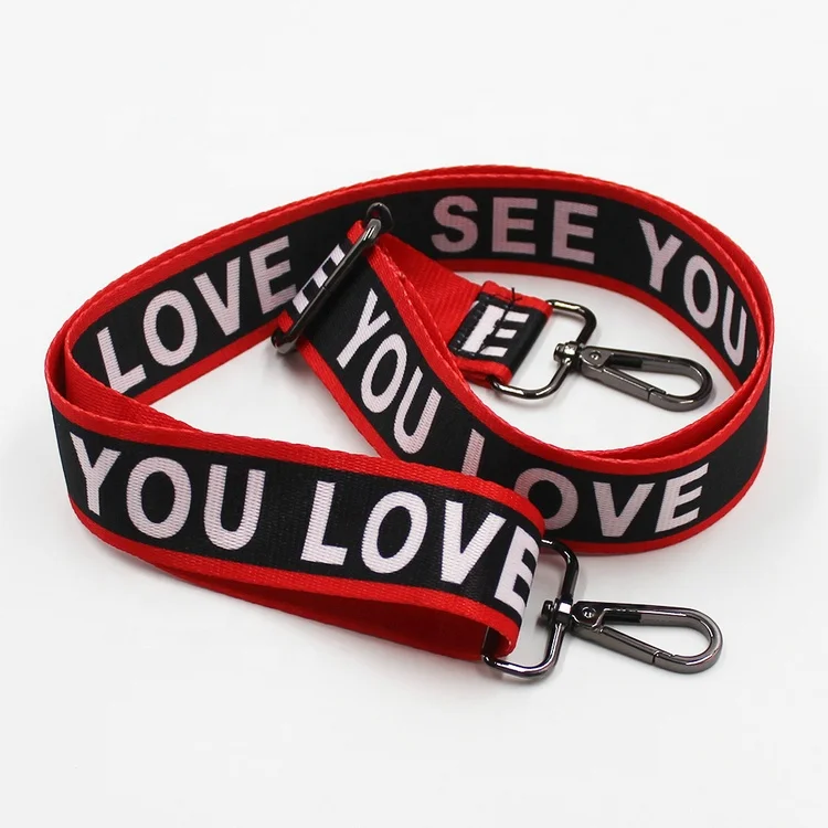 Custom Replacement Shoulder Bag Strap Polyester Nylon Adjustable Logo Crossbody Straps