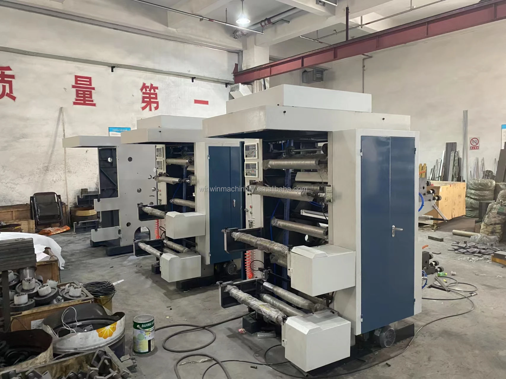 High Quality Two Color Flexographic Flexo Printer Machine for One Two Color Plastic Film Roll-to-Roll Printing