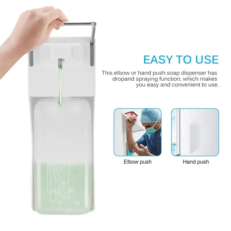 Elbow Hand Sanitizer Wall Mounted 1000ml  Hospital Soap Dispenser