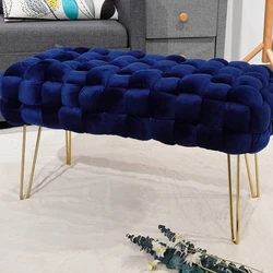 RTS Factory Customized  new design   bench large modern furniture velvet bench home stool  pink ottoman  for bedroom