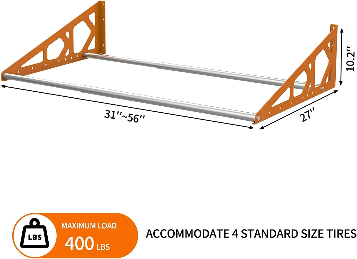 Custom Garage Adjustable Wall Mounted Passenger Car Rim Tire Storage Rack Warehouse Truck Wheel Tire Metal Display Rack Holder