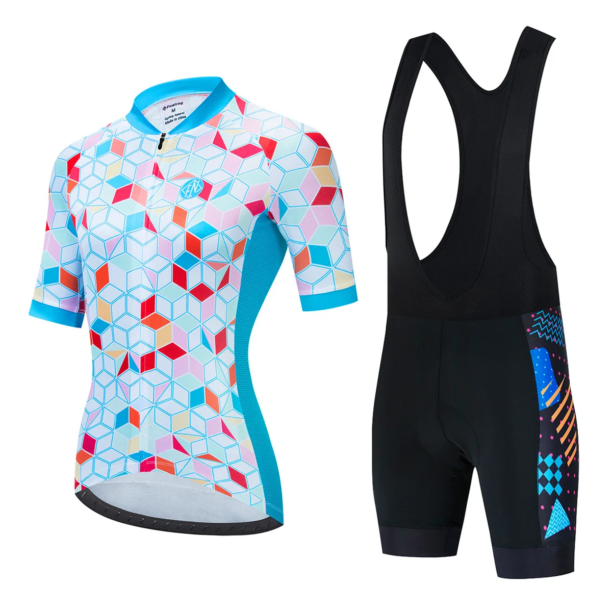 Custom Sublimation printed mountain bike road cycling wear summer jacket Breathable Bicycle short sleeves and bib  wholesales
