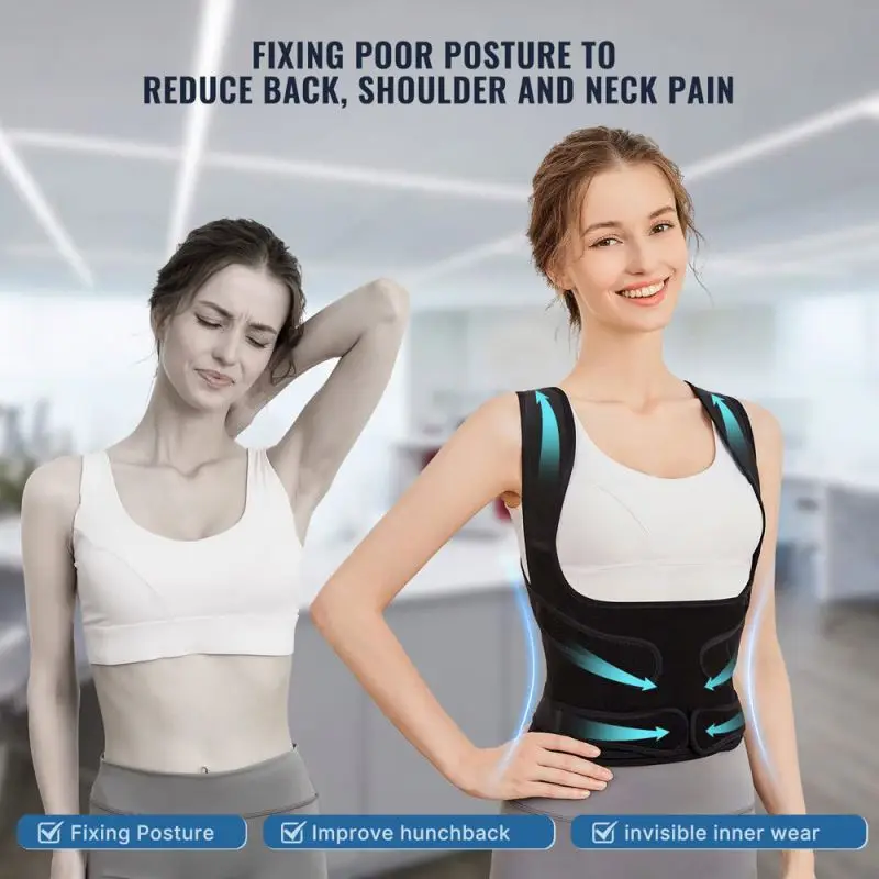 Back Support straightener Strap Support Correction poster Brace Shoulder Posture Corrector Belt Back Support Belt