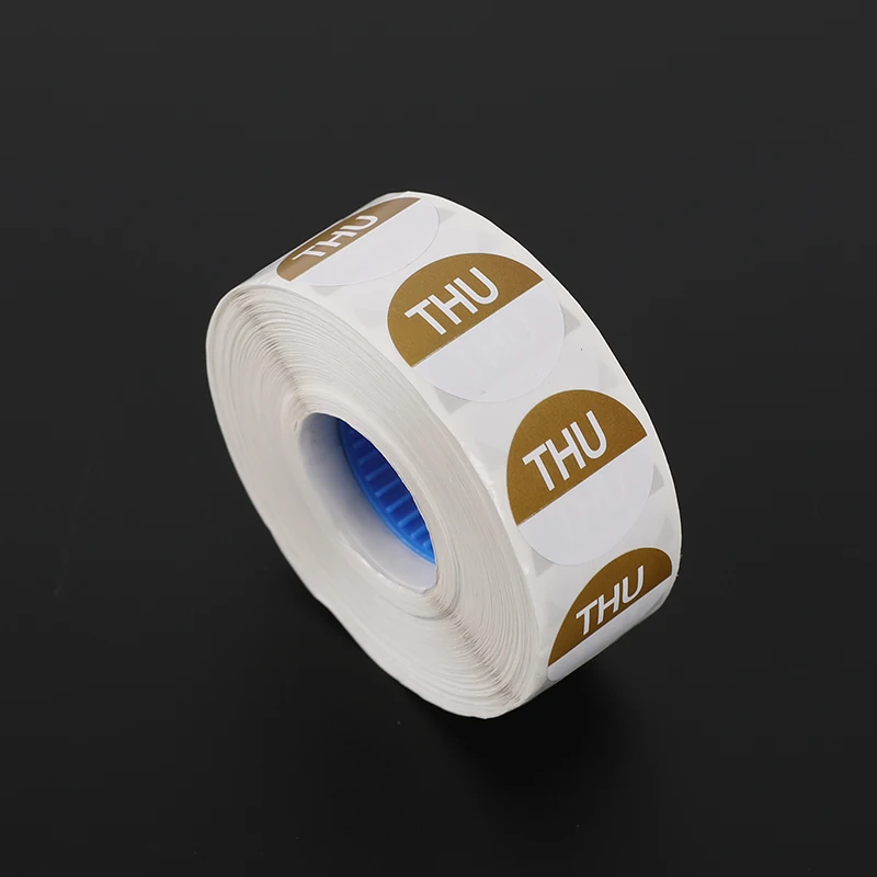 Custom Printing Removable Paper Week Label