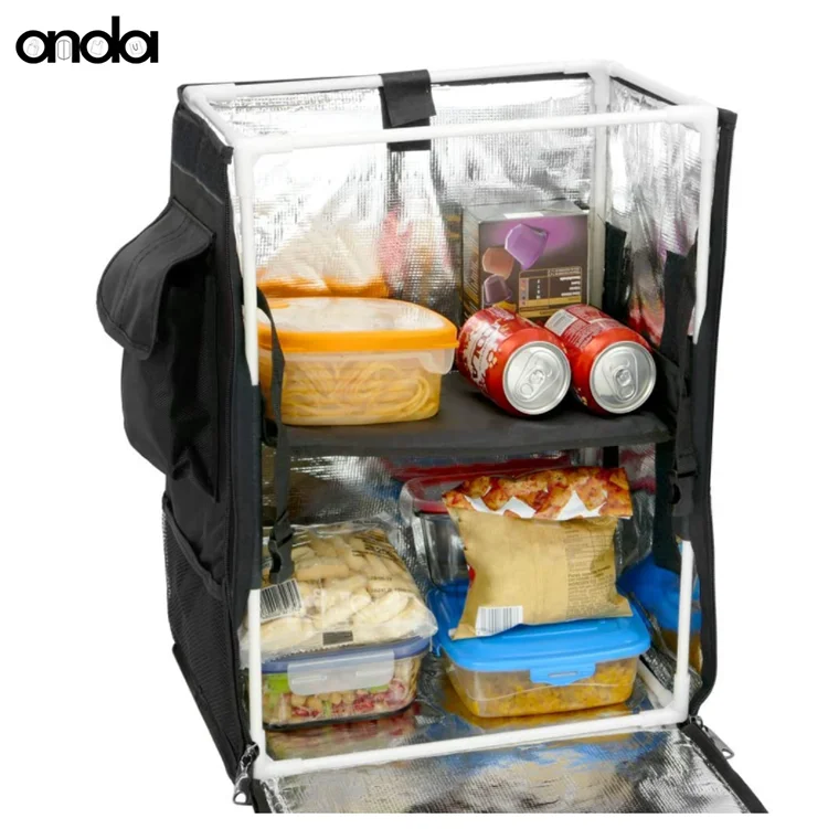 Large capacity cooler bag custom logo waterproof  food delivery backpack pizza bag scooter backpack for food