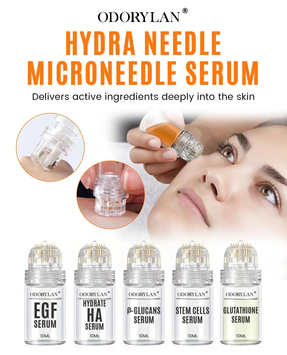 Best Selling Korea 5ml*10 Vials Molecular Cross-linked Hyaluronic Acid Ampoule Mesotherapy Collagen Ha Hyaluronic Acid Skin Whit
