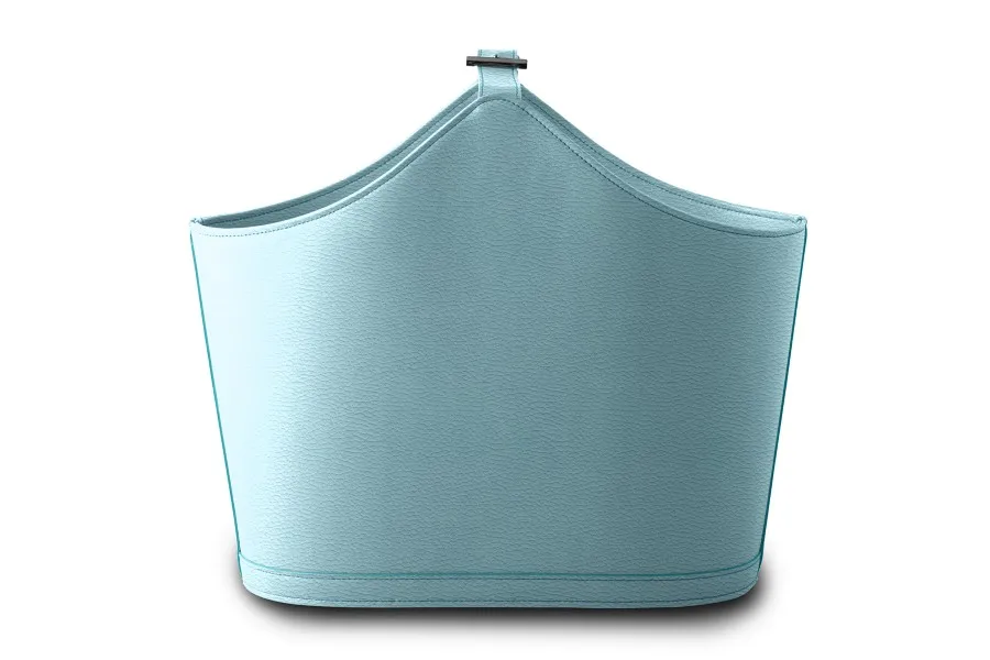 Luxury Custom Home Decoration Pu Magazine File Holder Nordic Newspaper Magazine Organizer Faux Leather Magazine Storage Basket