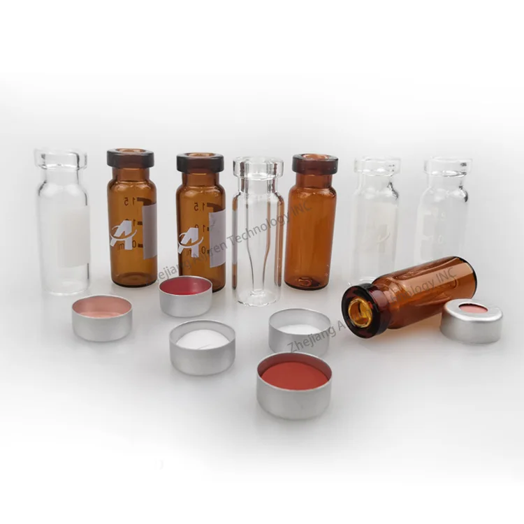 Laboratory 11mm chromatography HPLC vial 2ml crimp top aluminum cap Shimadzu Autosampler GC Vials