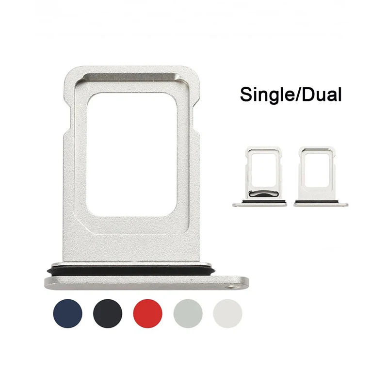 Single Dual Sim Card Tray for iPhone 11 12 13 14 pro max Mini Sim Card Solt S21 Note 20 Mobile Phone Sim Card Tray Replacement