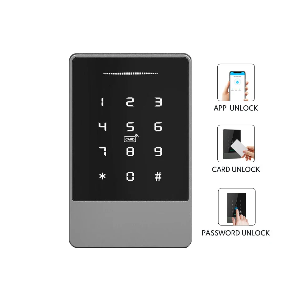 Outdoor Waterproof Metal TTlock APP RFID Card Pin Code Biometric Fingerprint WiFI Touch Keypad Reader Door Access Control