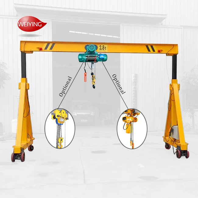 Customized Size 3ton Height 5m Mini Electric Mobile Gantry Crane Used for Warehouse