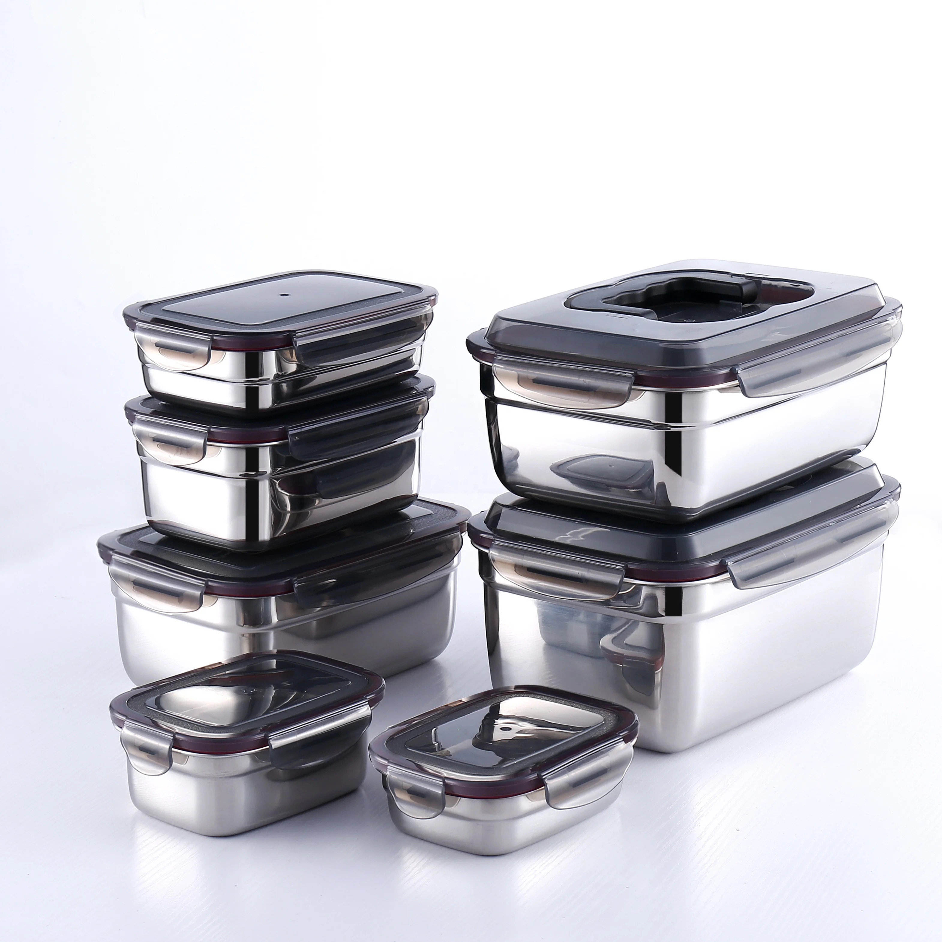 Нетоксичный, безопасный для здоровья, легко чистится и мыть в посудомоечной машине, контейнер для хранения пищи из нержавеющей стали