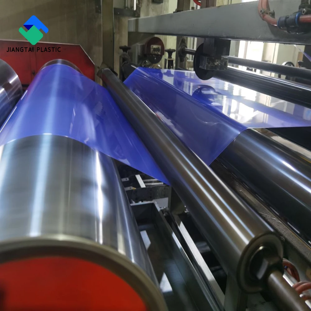 Jiangtai Clear Plastic PVC Film Roll Rigid Transparent High Gloss Surface Waterproof for Chemical Use Direct Chinese Factory