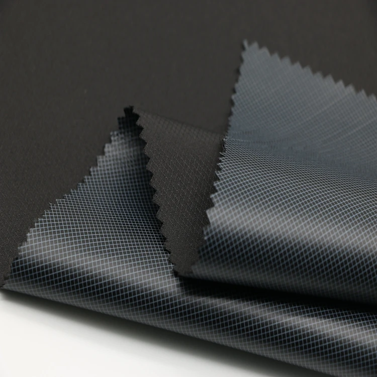 Diamond style jacquard pongee with print tpu membrane fabric