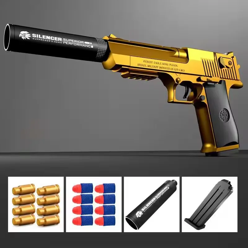 Soft Bullet Toy Guns Toy Pistol Soft Bullet Shooting Toy Gun For Boys Girls Adults With Bullets And Jump Ejecting Mag