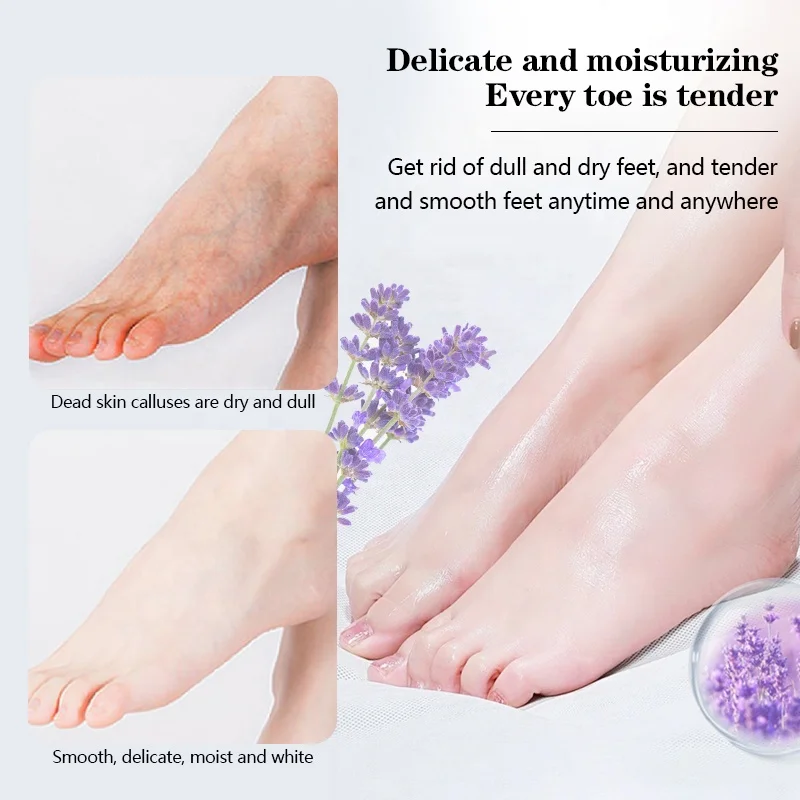 Foot Care Mask Customized Wholesale Oem Good Quality Foot Masking Socks Moisturizing Lavender Oil Foot Mask for Dry Cracked Feet