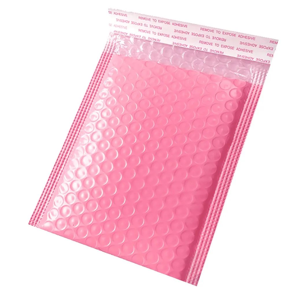 custom color pink bubble mailer compostable bubble mailer envelope bags